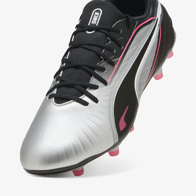 Puma King Match Fg/Ag Erkek Gri Çim Saha Kramponu