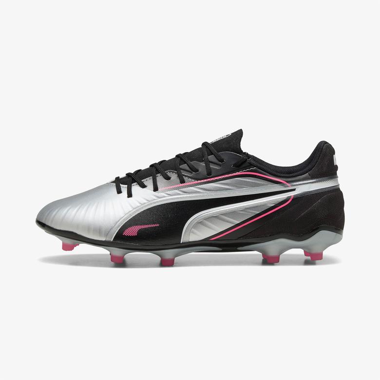 Puma King Match Fg/Ag Erkek Gri Çim Saha Kramponu