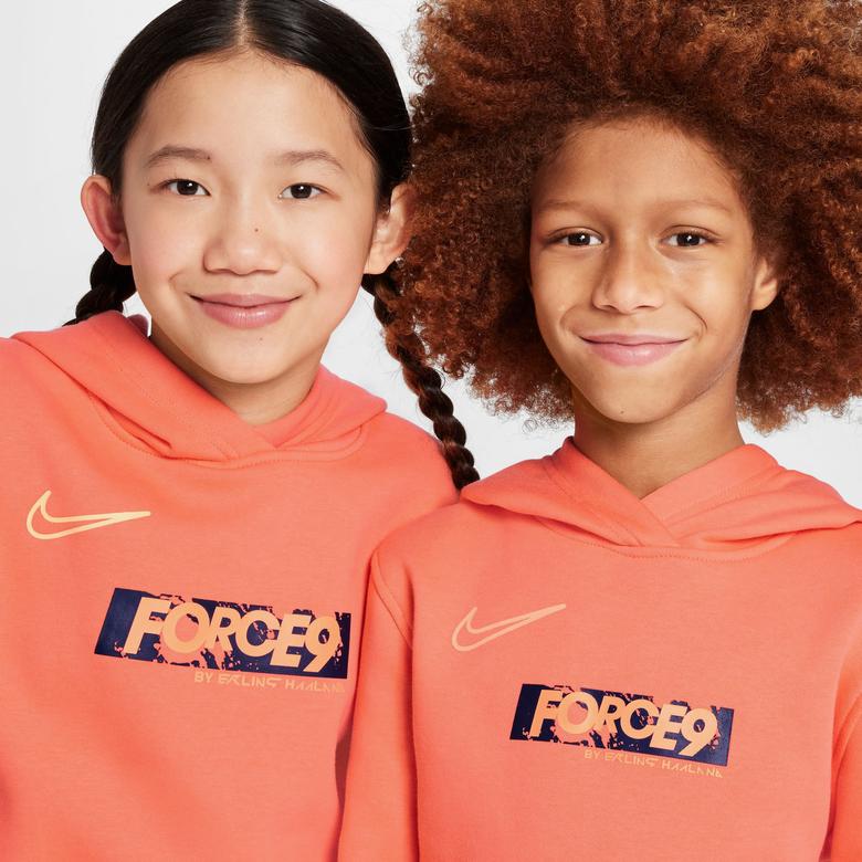 Nike Erling Haaland Club Fleece Çocuk Turuncu Sweatshirt