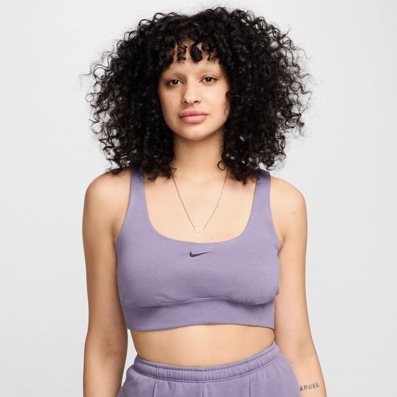 Nike Sportswear Chill Terry Kadın Mor Kolsuz T-Shirt
