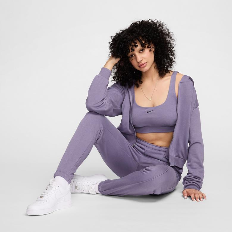Nike Sportswear Chill Terry Kadın Mor Kolsuz T-Shirt
