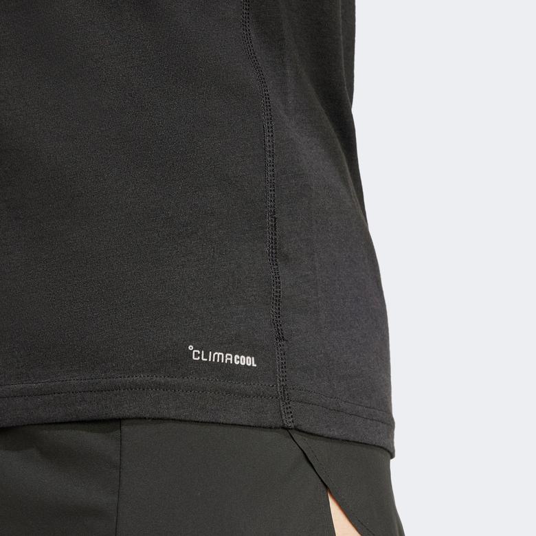 adidas Ultimate Metallic Graphic Erkek Siyah Koşu T-Shirtü