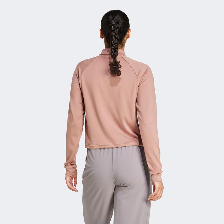 adidas Train Essentials Minimal 1/4 Zip Kadın Pembe Eşofman Üstü