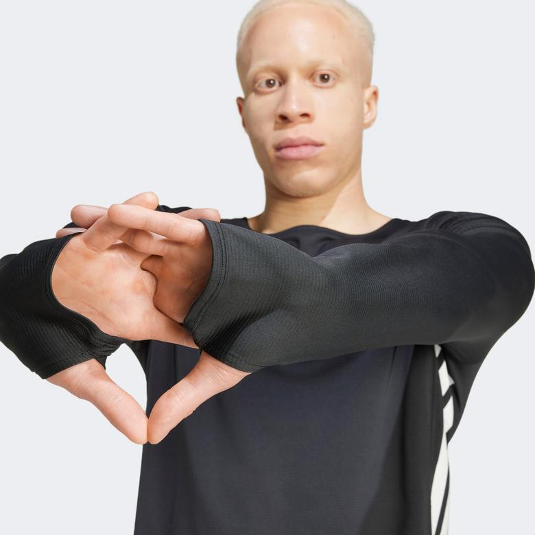 adidas Adizero Erkek Siyah Koşu T-Shirtü