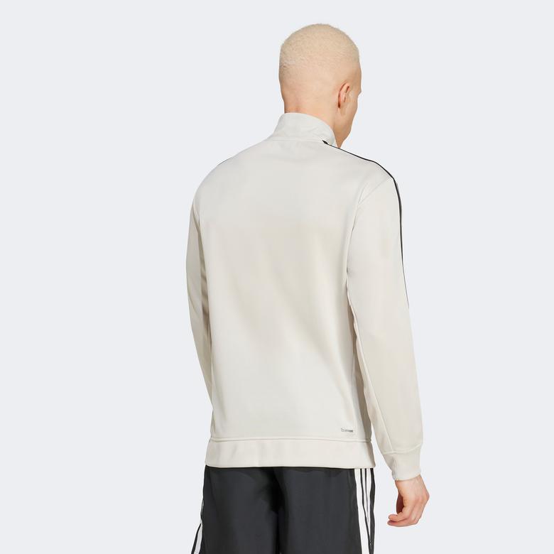 adidas Essentials 3 Stripes Erkek Gri Eşofman Üstü
