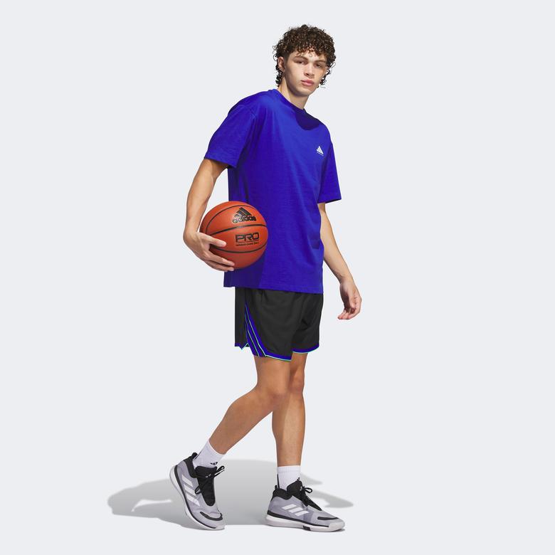adidas Basketball Graphic Erkek Mavi T-Shirt