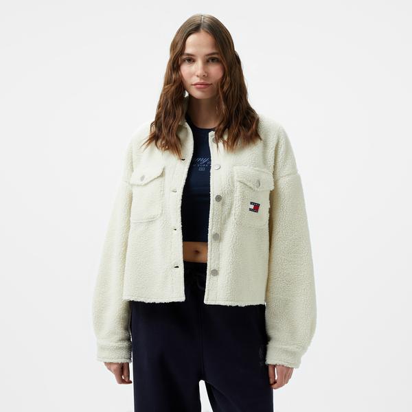 Tommy Jeans Kadın Beyaz Gömlek