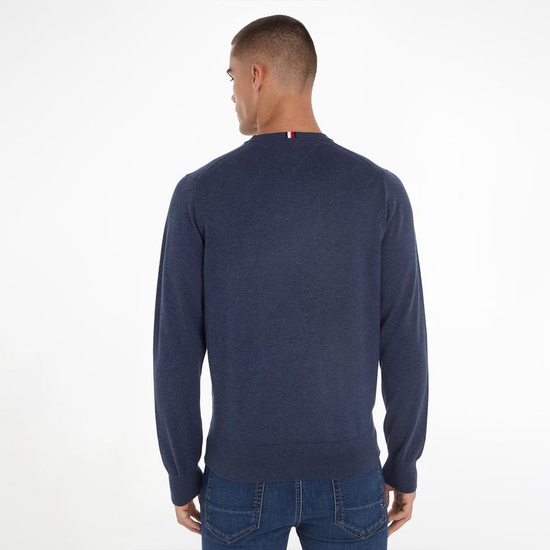Tommy Hilfiger Erkek Mavi Triko