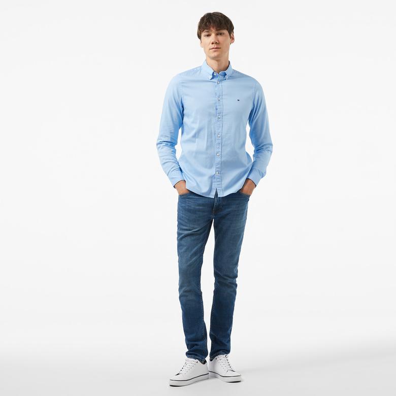 Tommy Hilfiger Erkek Mavi Gömlek