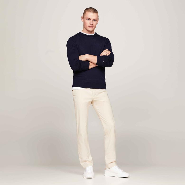 Tommy Hilfiger Erkek Mavi Triko
