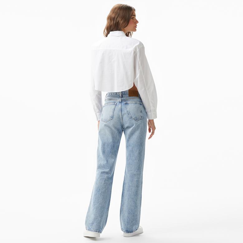 Calvin Klein Jeans Kadın Mavi Pantolon