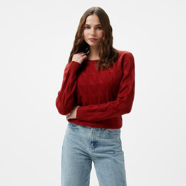 Tommy Hilfiger Kadın Kırmızı Triko