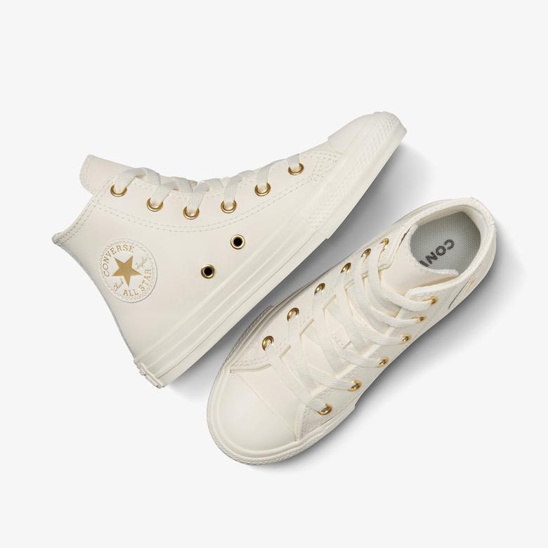 Converse Chuck Taylor All Star Taylored Lux Çocuk Krem Deri Sneaker