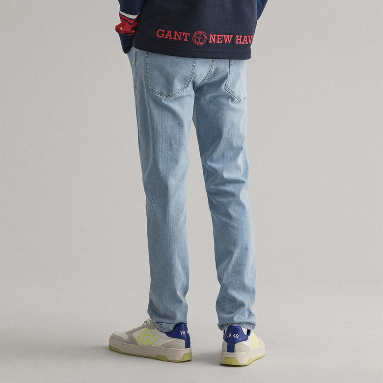 Gant Erkek Mavi Extra Slim Fit Jean Pantolon
