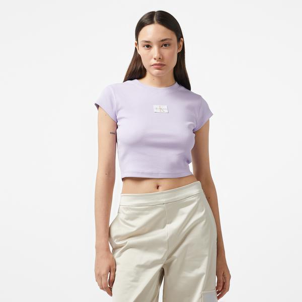 Calvin Klein Jeans Kadın Mor T-Shirt