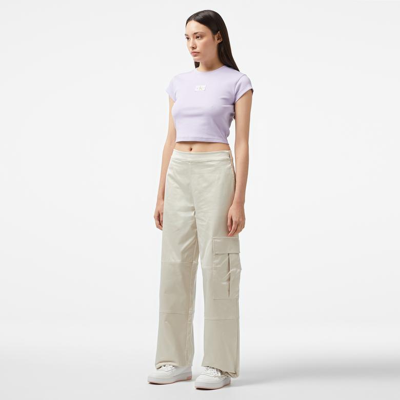 Calvin Klein Jeans Kadın Mor T-Shirt