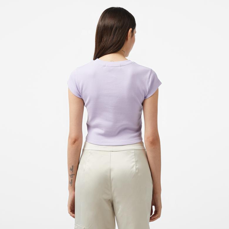 Calvin Klein Jeans Kadın Mor T-Shirt
