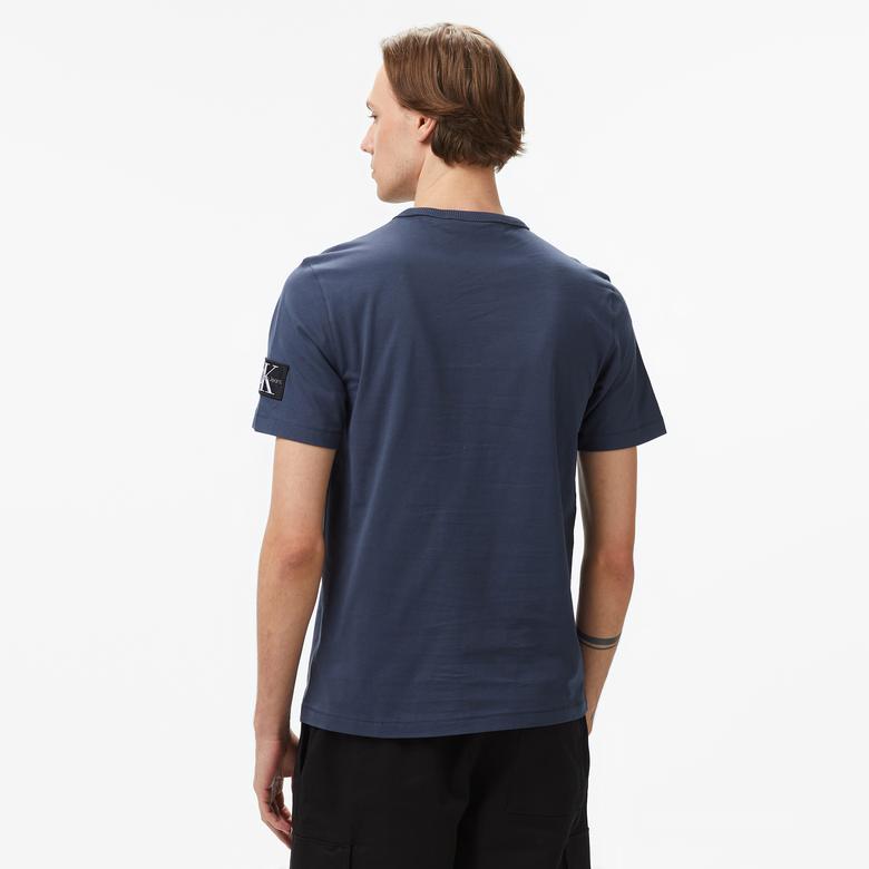 Calvin Klein Jeans Erkek Mavi T-Shirt