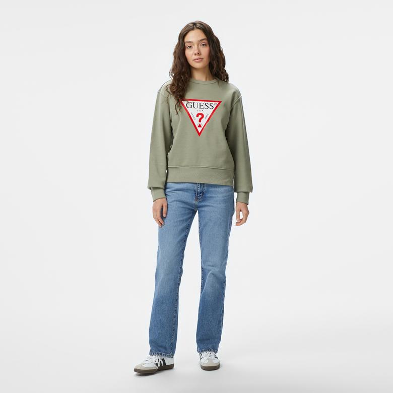 Guess Kadın Haki Sweatshirt