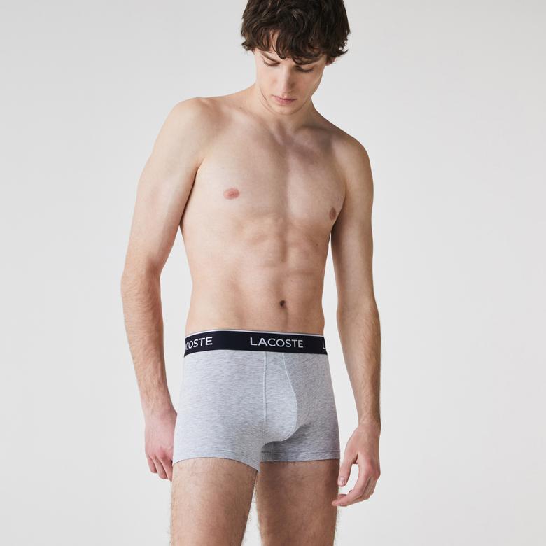 Lacoste Erkek 3'lü Gri Boxer