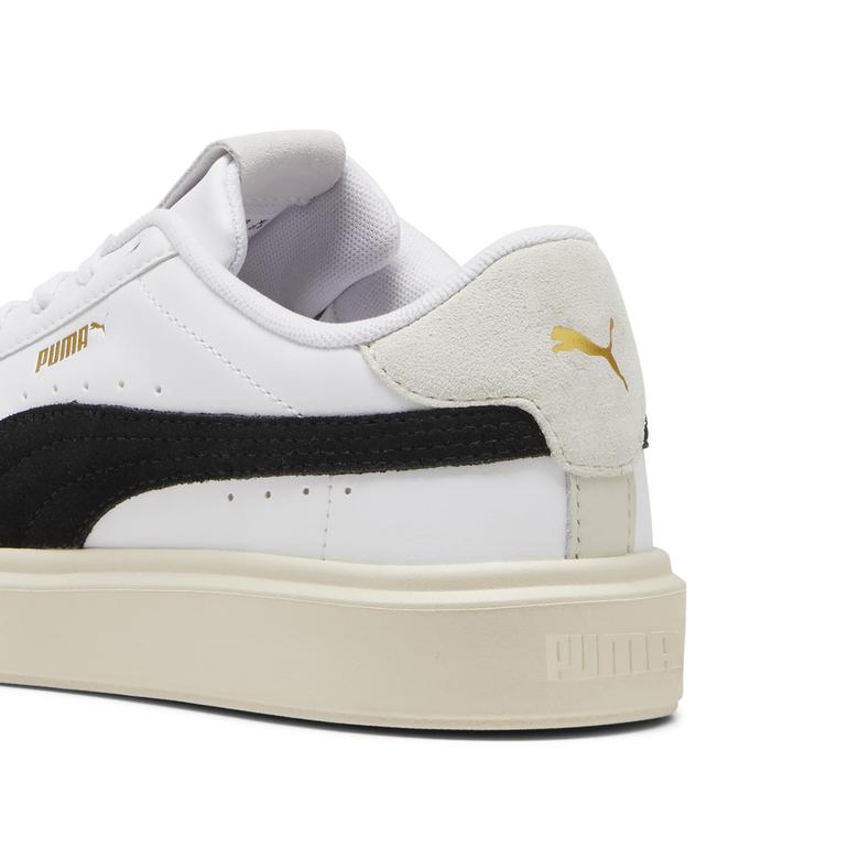 Puma Lajla T-Toe Kadın Siyah Bantlı Beyaz Sneaker