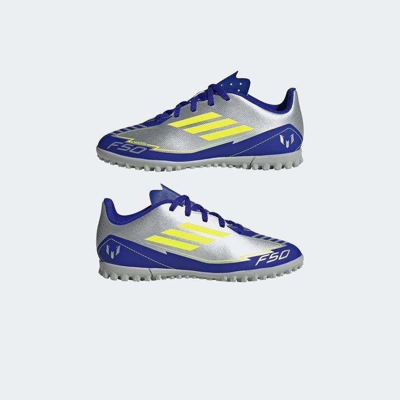 adidas F50 Club TF J Messi Çocuk Gri Krampon