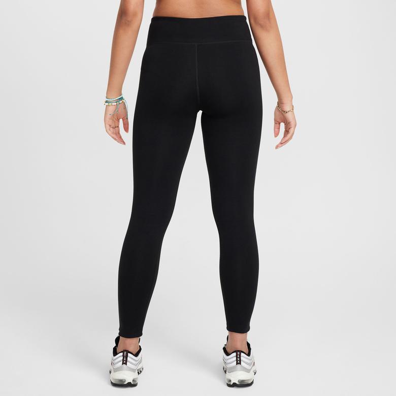 Nike Sportswear Classic Yüksek Belli Çocuk Siyah Günlük Tayt
