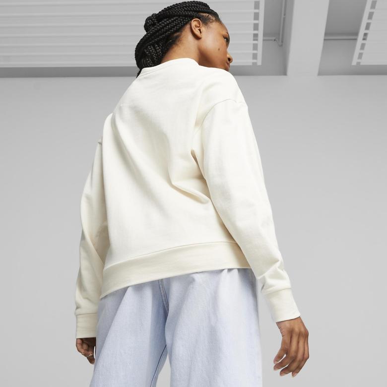 Puma Better Essentıals Crew Kadın Bej Sweatshirt