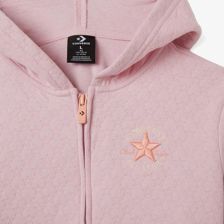 Converse Star Pointelle Çocuk Mor Sweatshirt