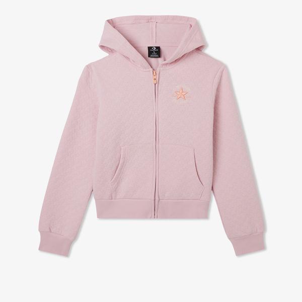 Converse Star Pointelle Çocuk Mor Sweatshirt